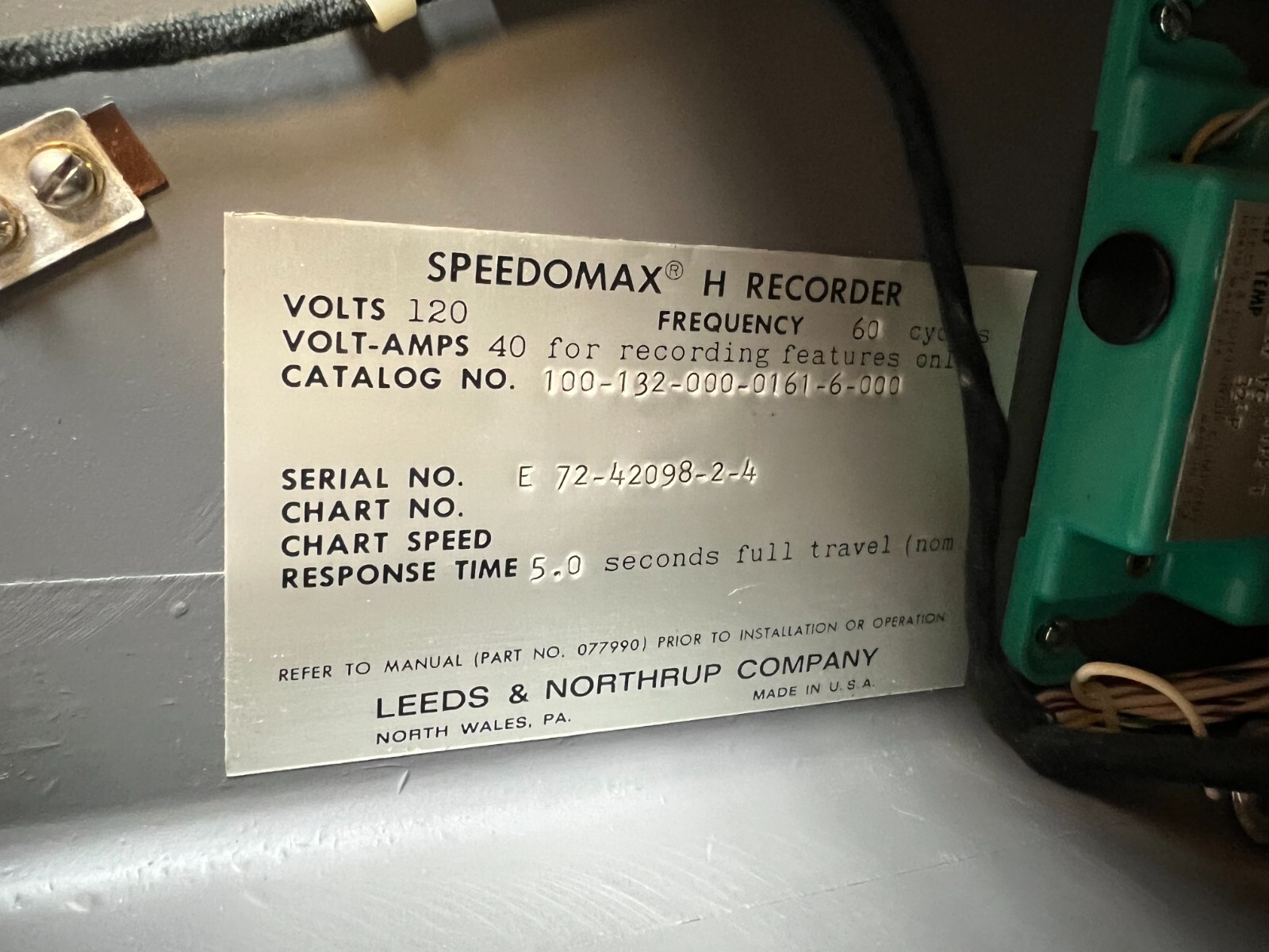 Vintage Leeds Northrup Speedomax Indicator