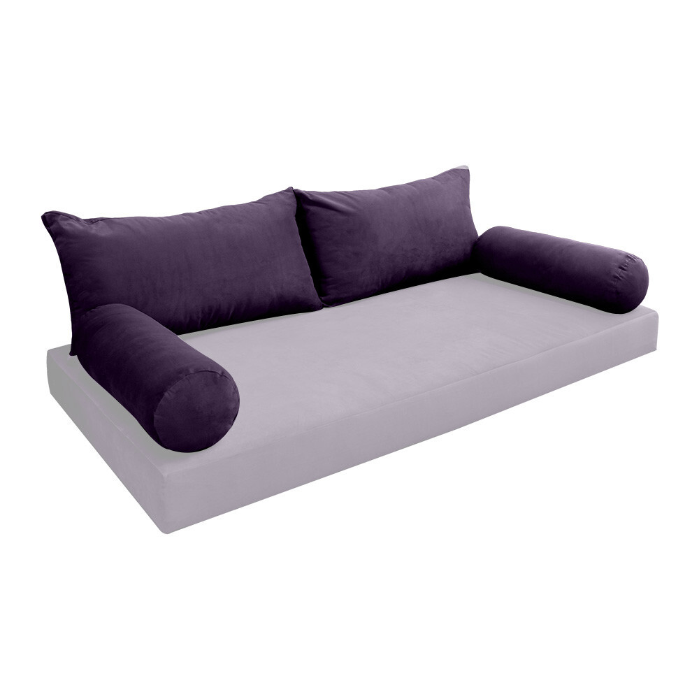 COVER ONLY Model V2 Full Velvet Knife Edge Indoor Daybed Cushion Bolster - AD339