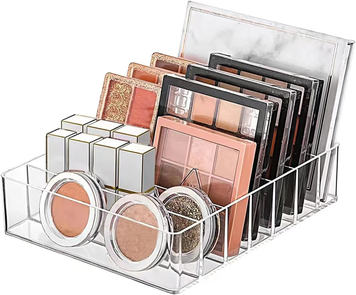 Clear Plastic Acrylic Makeup Organizer for Makeup Palette Organizer, 7 S