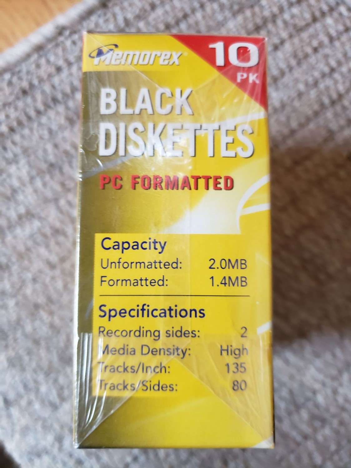 10 Pack Memorex 3.5" Computer Diskettes HD NEW Black Computer floppy diskettes