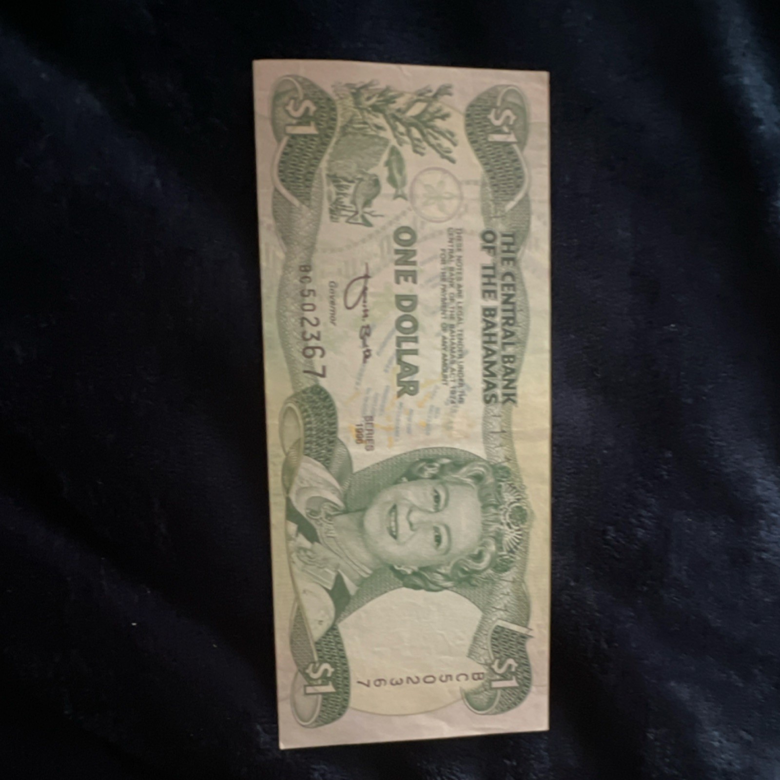 The Central Bank of The Bahamas $1 Banknote Bahamas
