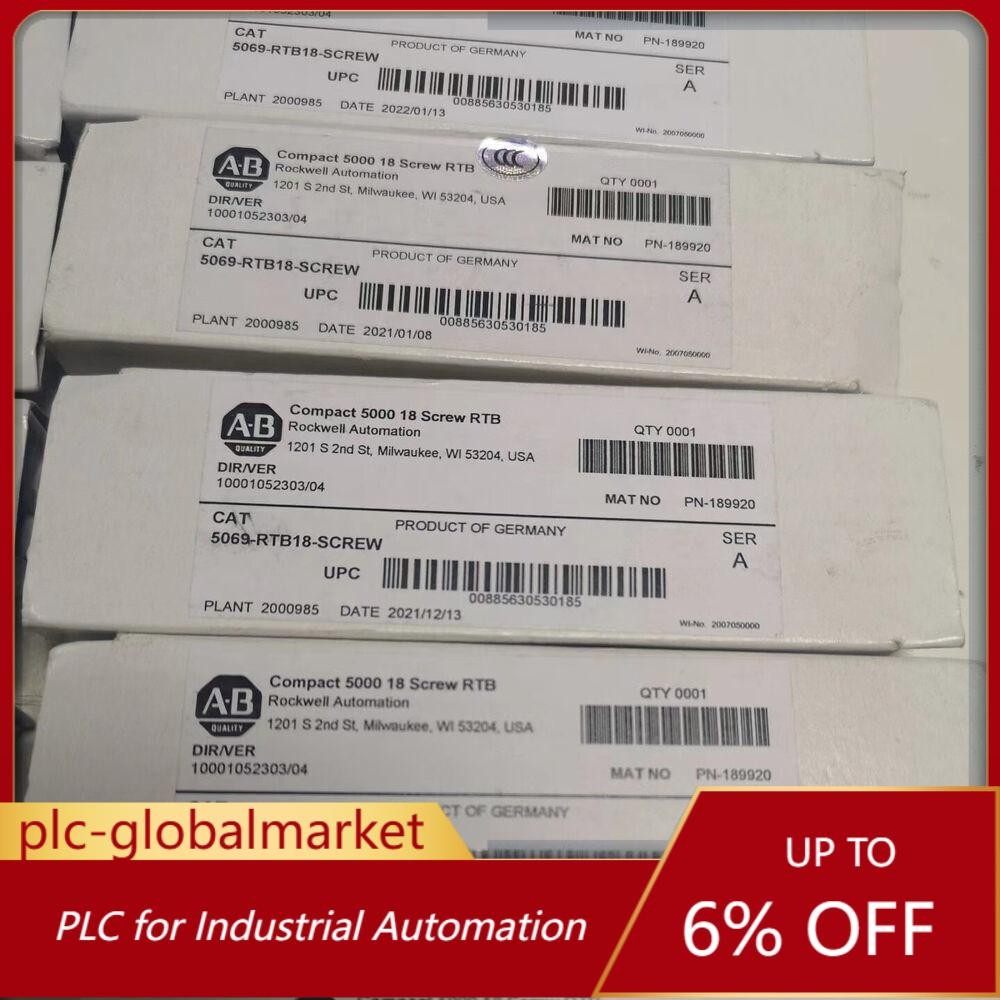 New Sealed AB 5069-RTB18-SCREW Compact 5000 18-Screw in box US Free Tax