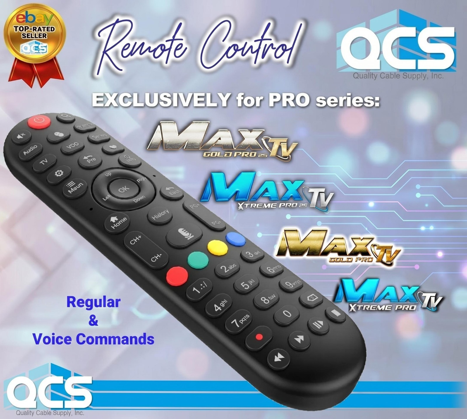 Voice Remote Control EXCLUSIVELY for ALL MaxTV GOLD PRO and XTREME PRO boxes