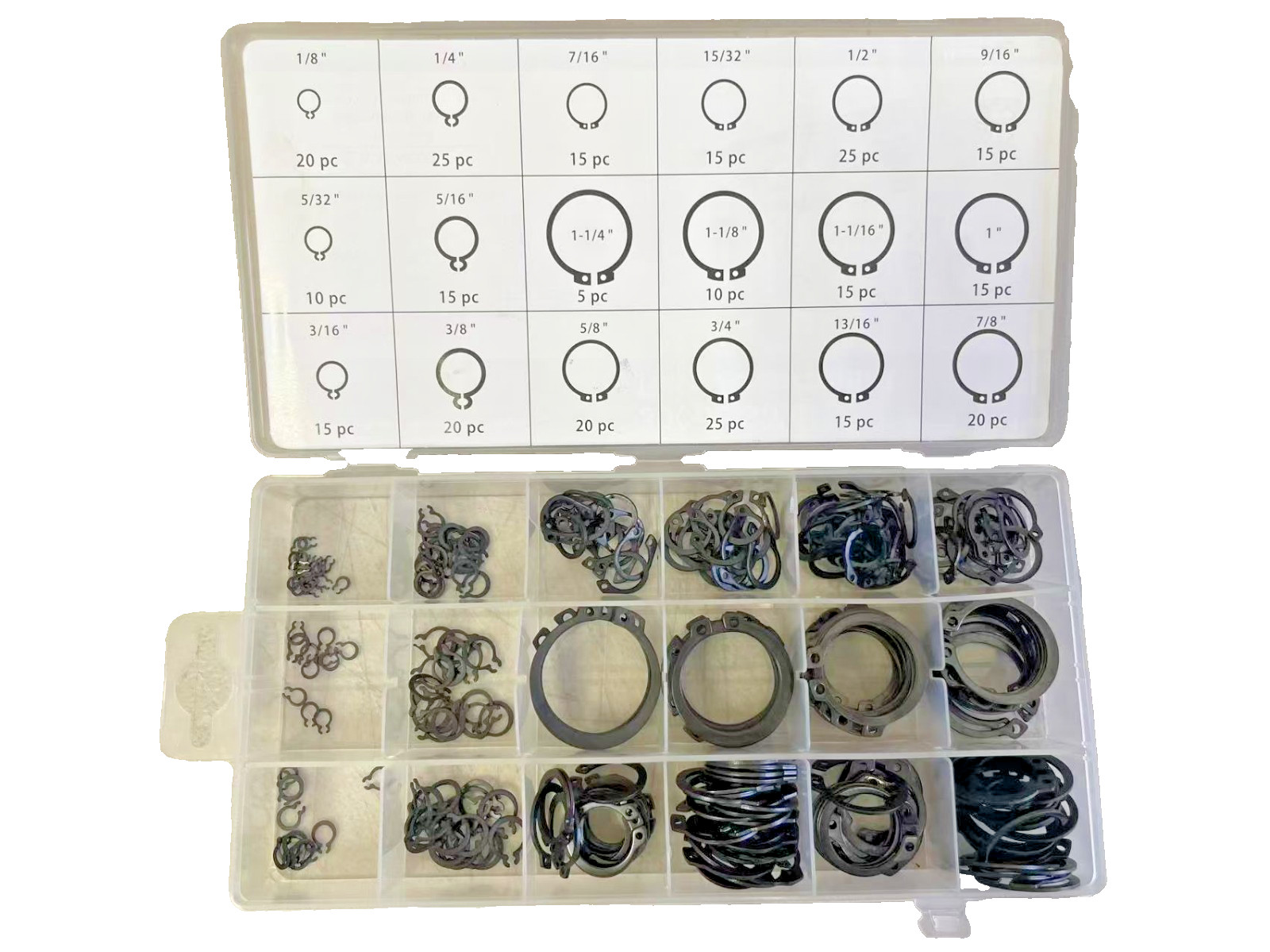 300 Piece External Snap Ring Assortment Kit