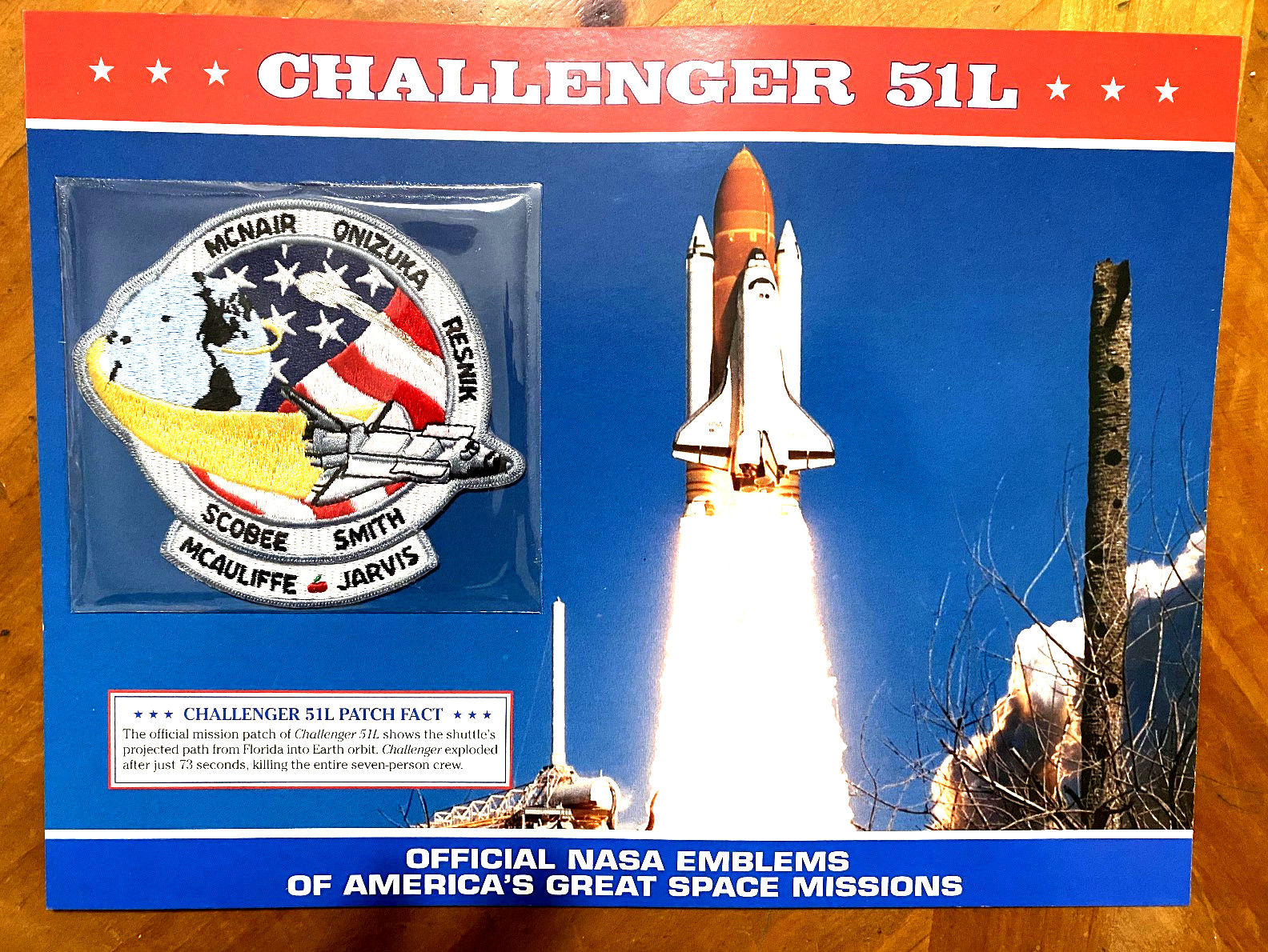 Willabee and Ward Official NASA  Challenger 51L  Emblem Patch