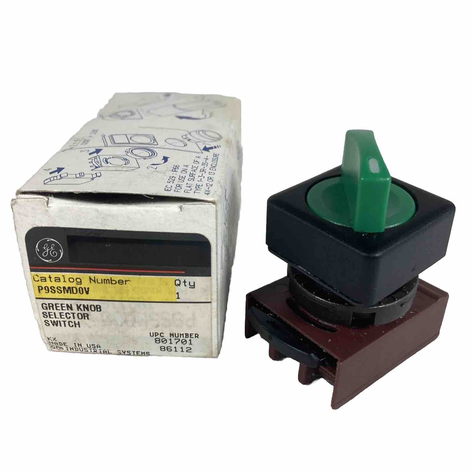 General Electric GE P9SSMD0V Green Knob Selector Switch - New