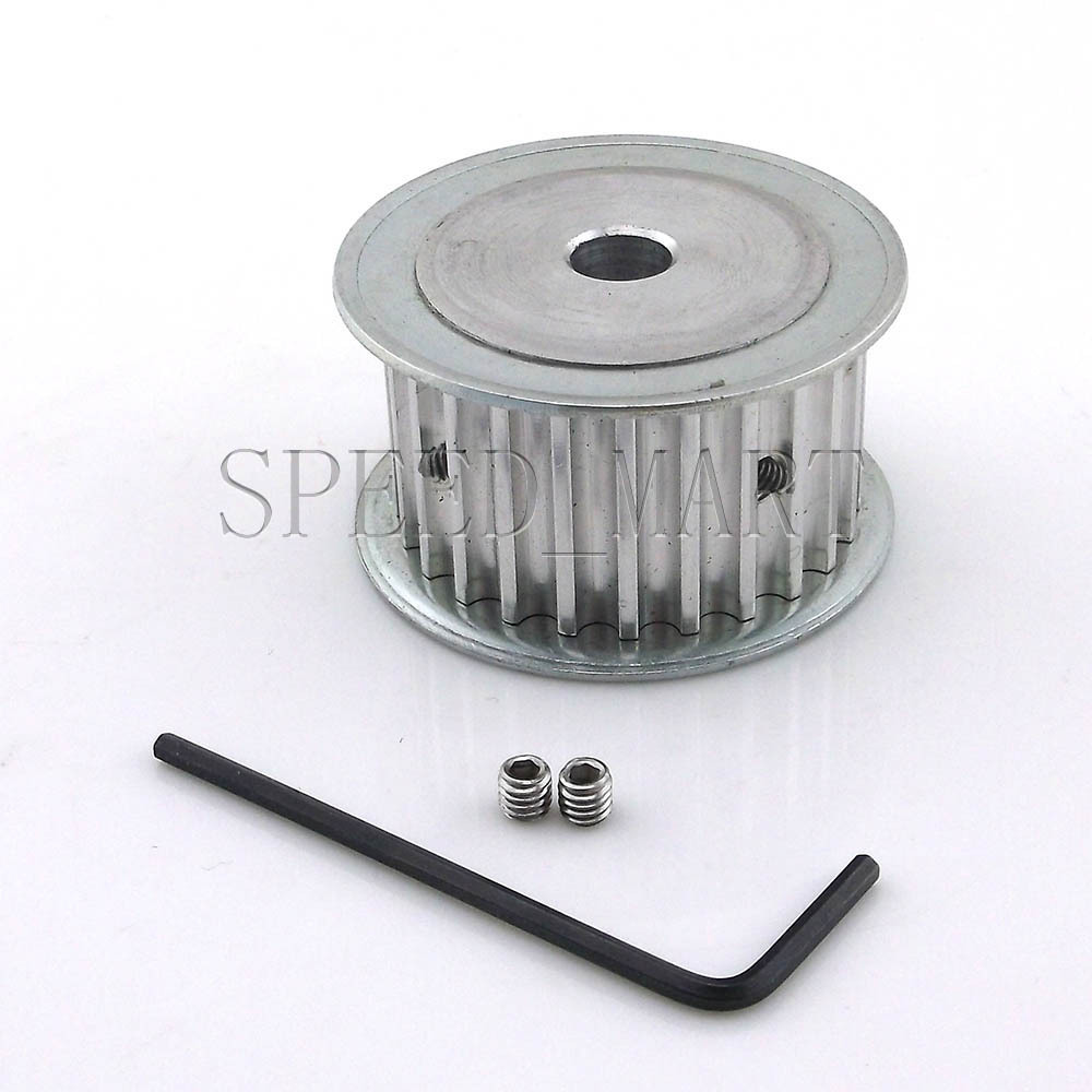 5M HTD5M Timing Belt Pulley 25 Teeth 6.35mm 1/4" Bore 21mm width Stepper Motor