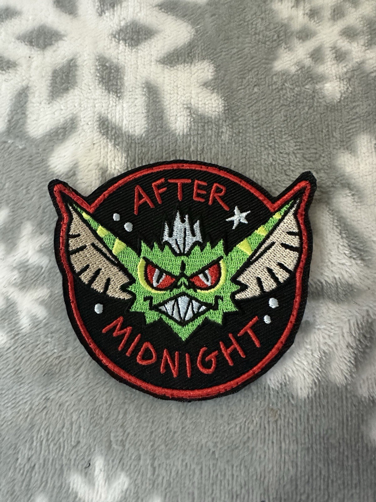 GREMLINS AFTER MIDNIGHT 3x3 Embroidered Morale Patch Hook Back