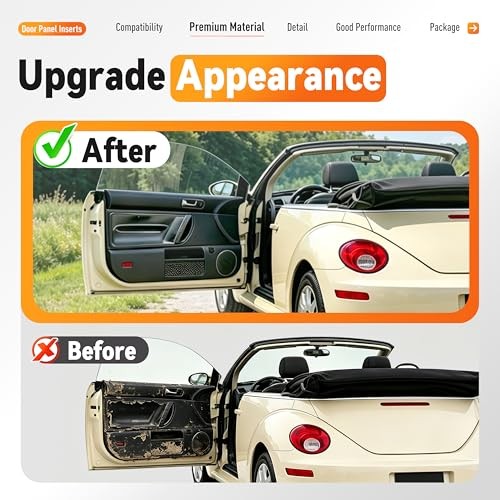 Driver&Passenger Side Door Panel Inserts Compatible with 2003-2010 Volkswagen