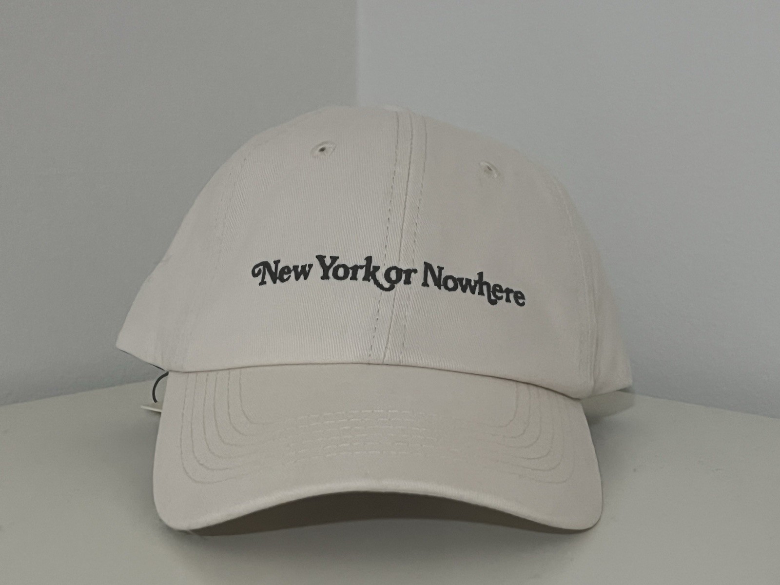 New York Or Nowhere Cream Signature Dad’ Hat - Unisex! Adjustable Baseball Cap