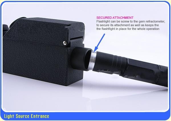 Gemological Gem Refractometer with External Monochromatic Light source Gemstone