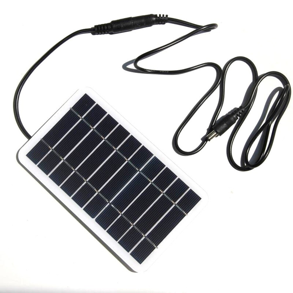 Monocrystalline 2W 5V Solar Panel DC5521 Output for 3.7V Wireless Sensors