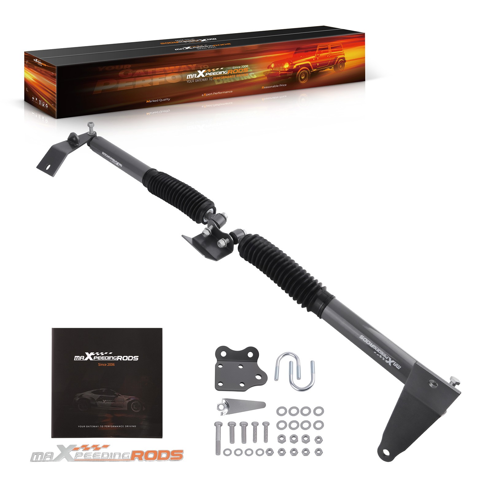 Dual Steering Stabilizer for Dodge Ram 2500 3500 2003-2012 4WD Fit 2"+ Lift