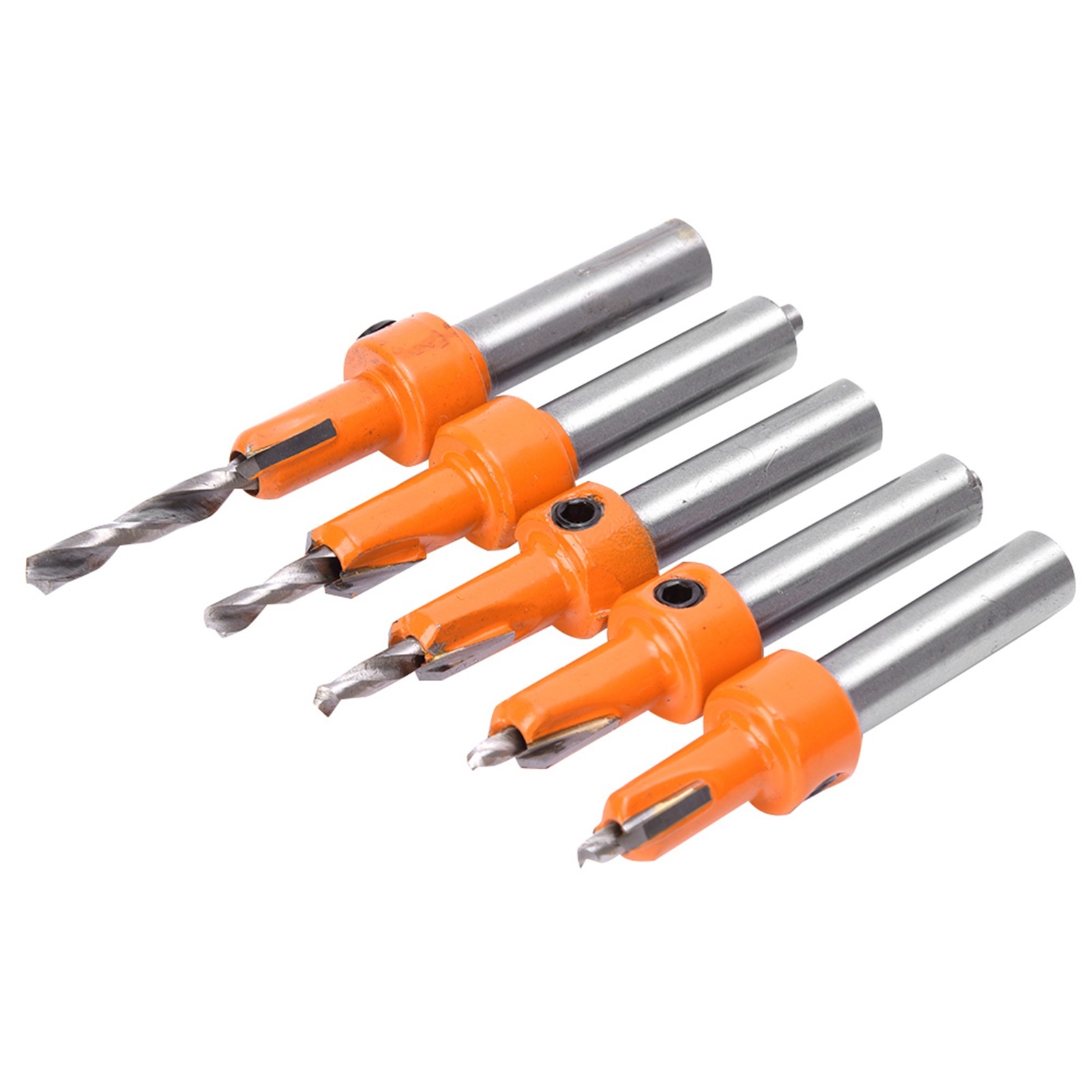 5PcsCountersink Drill Bit Woodworking Self Taping Drill Bit Carpentry Tool New