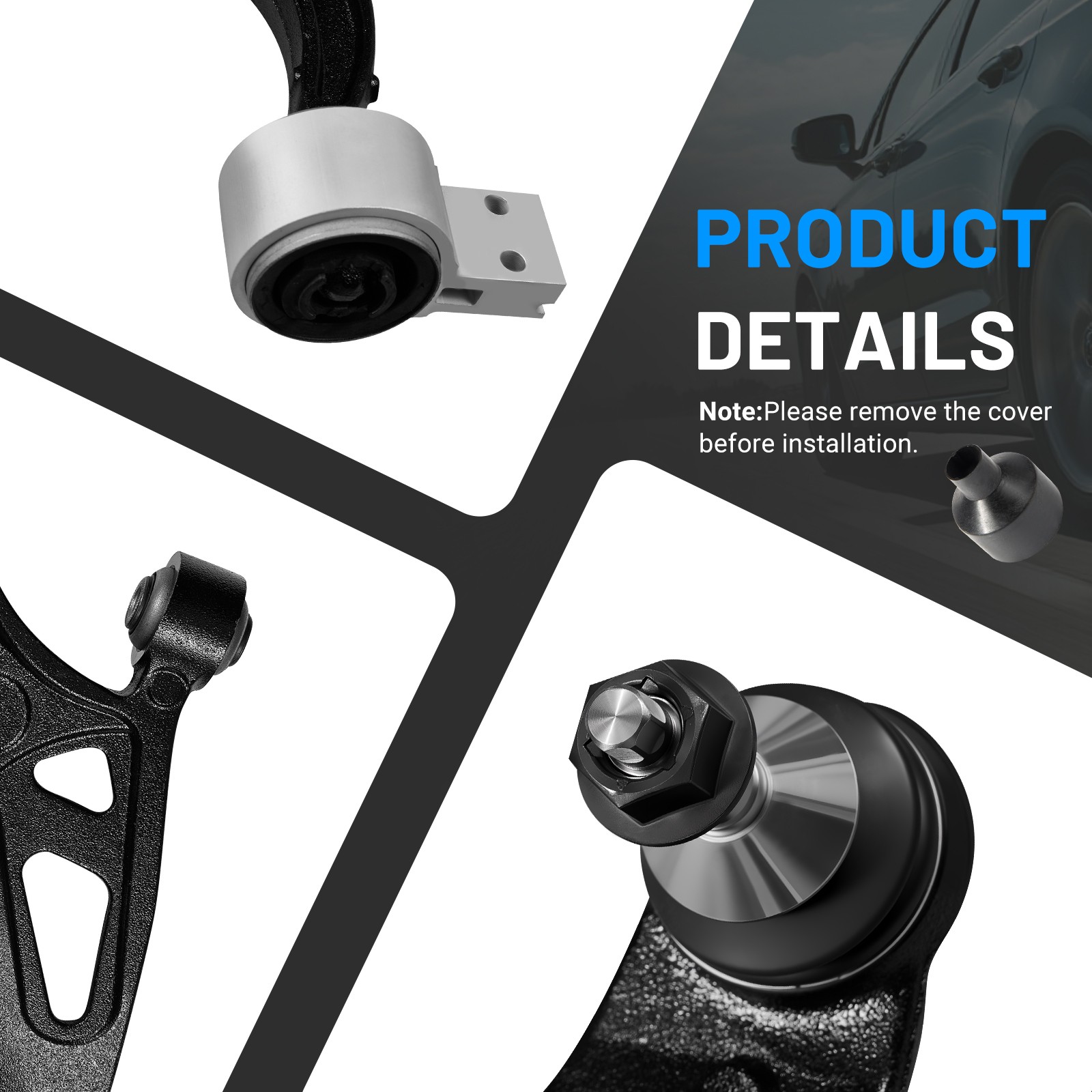 Front Lower Control Arms with Ball Joints Assembly For 2011-2019 Ford Explorer