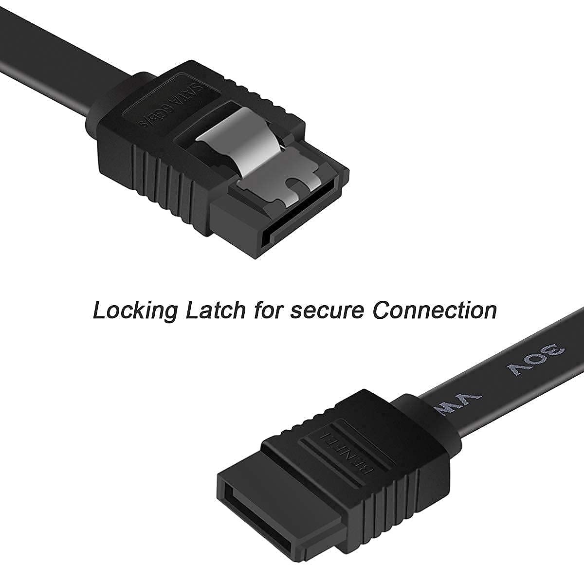 SATA Cable III, 3 Pack SATA Cable III 6Gbps Straight HDD SDD Data Cable with ...