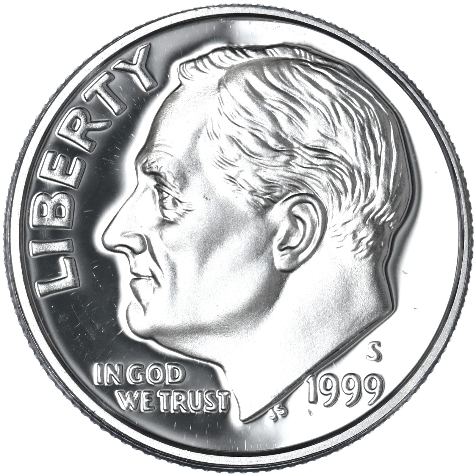 1999 S Roosevelt Dime Gem DCam Proof 90% Silver