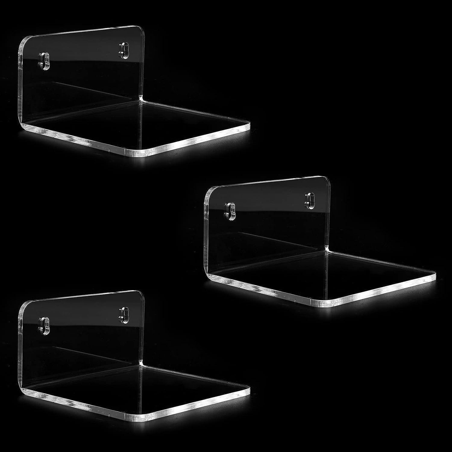 Acrylic Small Shelf,Mini Floating Wall Shelf,Wall Mounted Storage S...