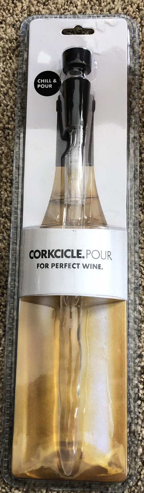 Corkcicle Pour - Chill and Pour - Black Cap With Pour Spout  New Sealed