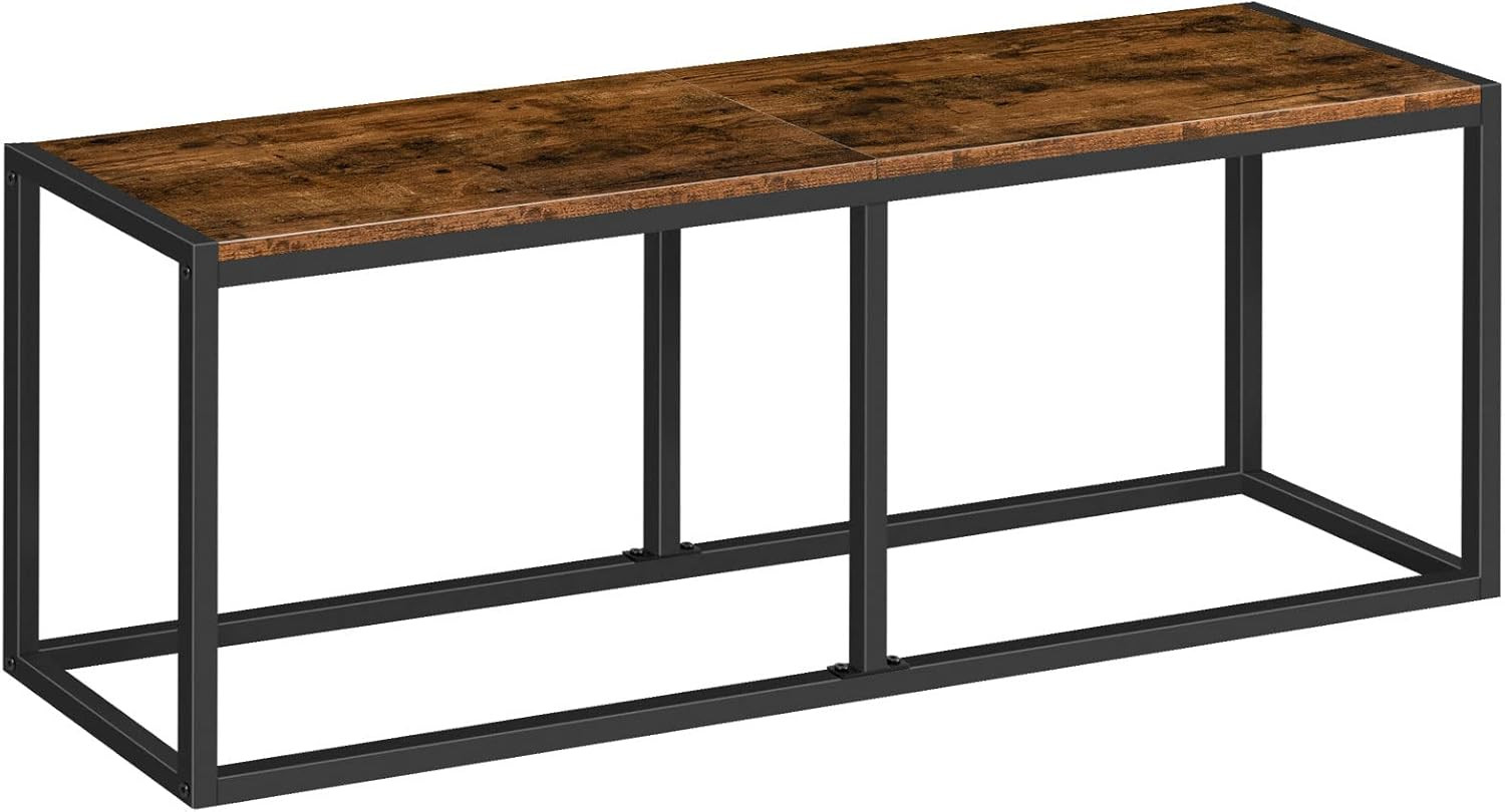 Dining Bench, 47.2 Inch Dining Table Bench, Industrial Style Kitchen Bench, Stee
