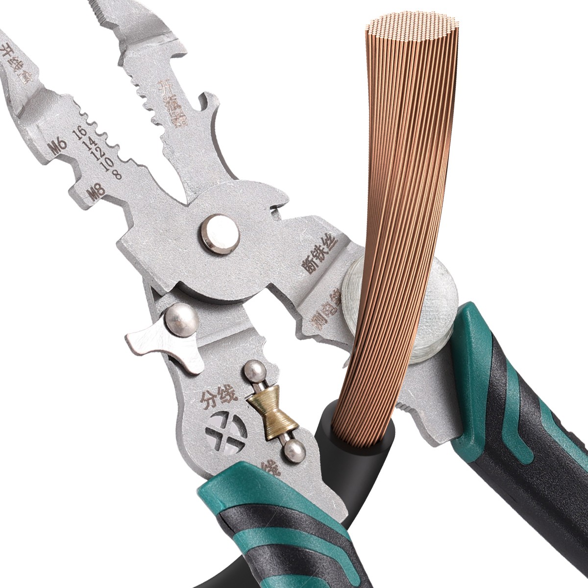 14 in 1 Wire Stripper Twister Set Includes Cable Scissors Voltage Tester Pliers