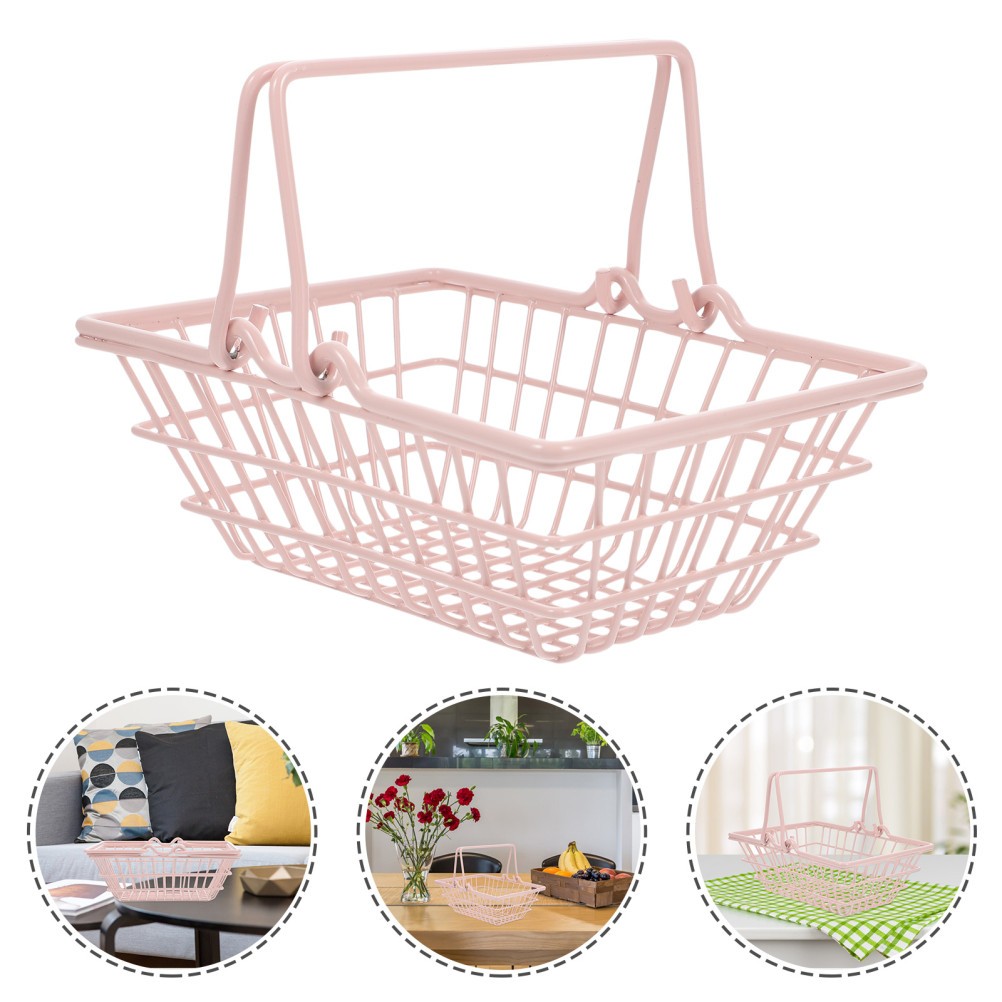 Home Serving Basket Shopping Baskets Tray Rustic Tabletop Storage Bin