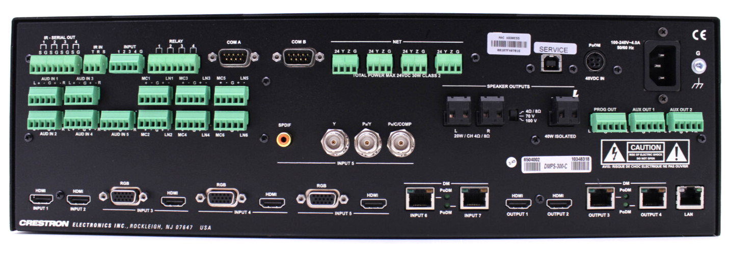 Crestron DMPS-300-C HDMI Rack Mount Pro Digital Media Presentation System