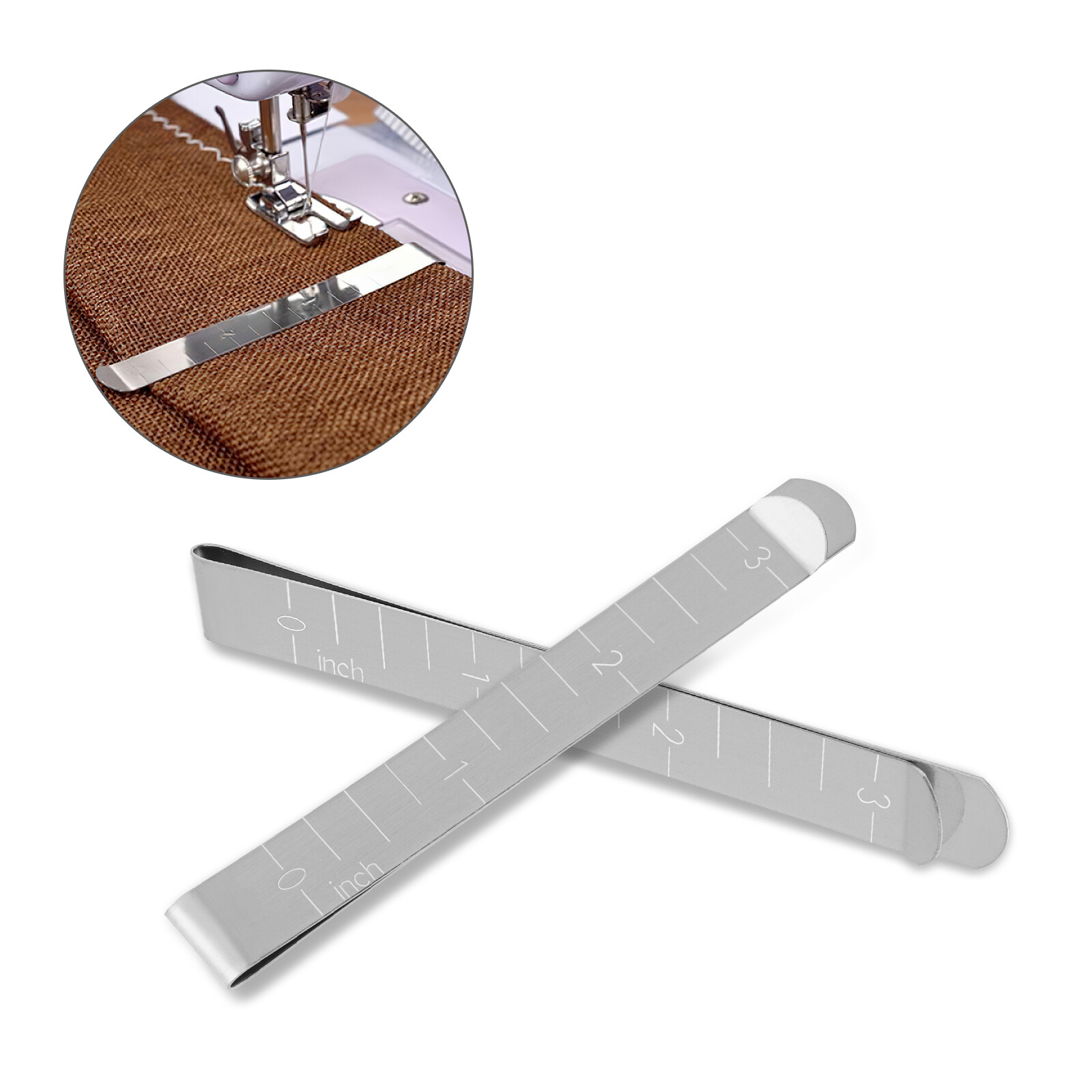 20 pcs Sewing Rulers Metal Sewing Crimping Clip 3 Inch For Handmade Clothing US