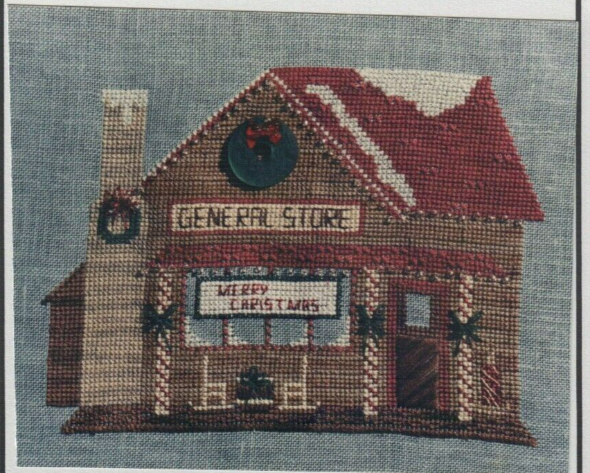 General Store Christmas Village Stitchery Cross Stitch Pattern Holly House