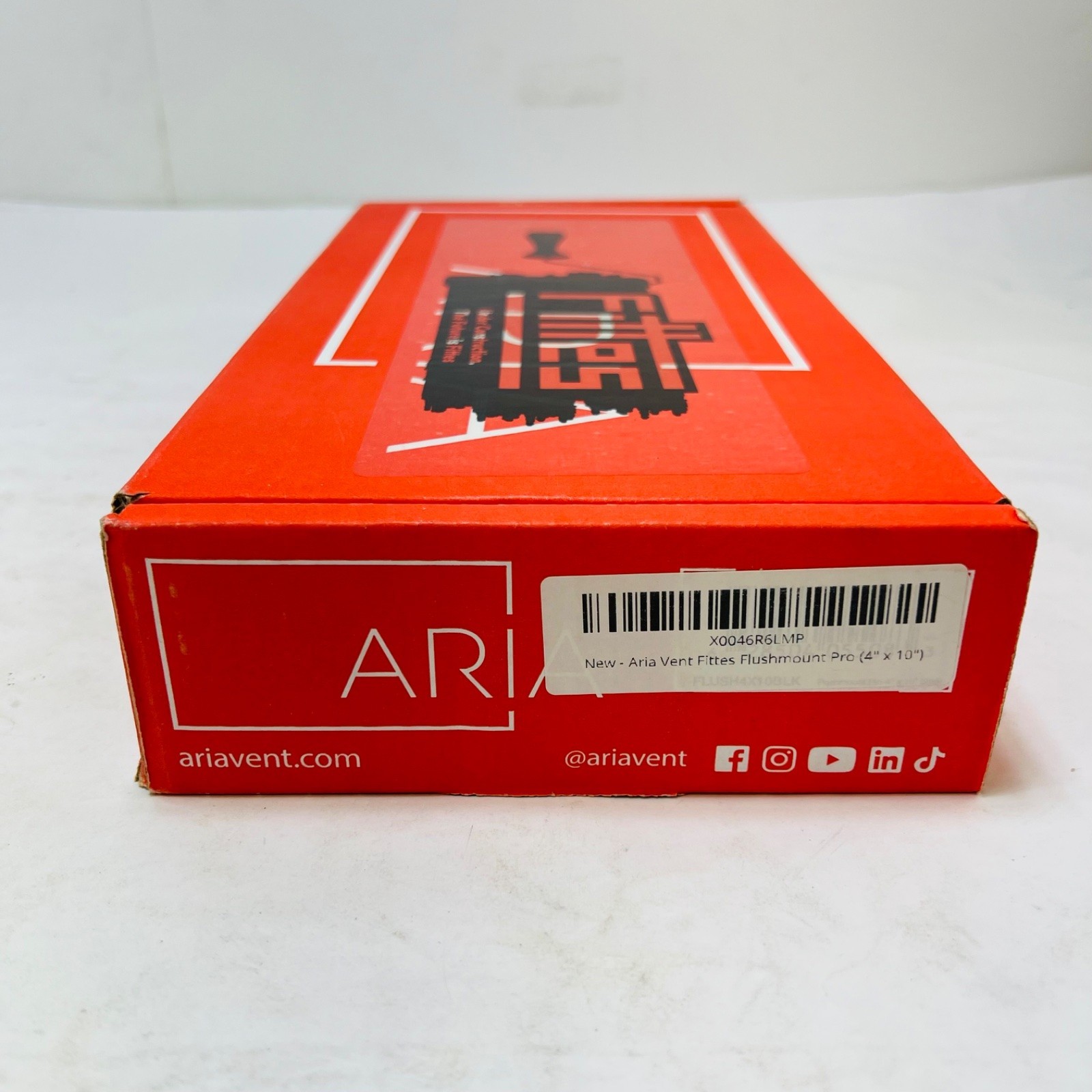 Aria Vent FLUSH4X10BLK Flushmount Pro 4" x 10" Black for Floor Register
