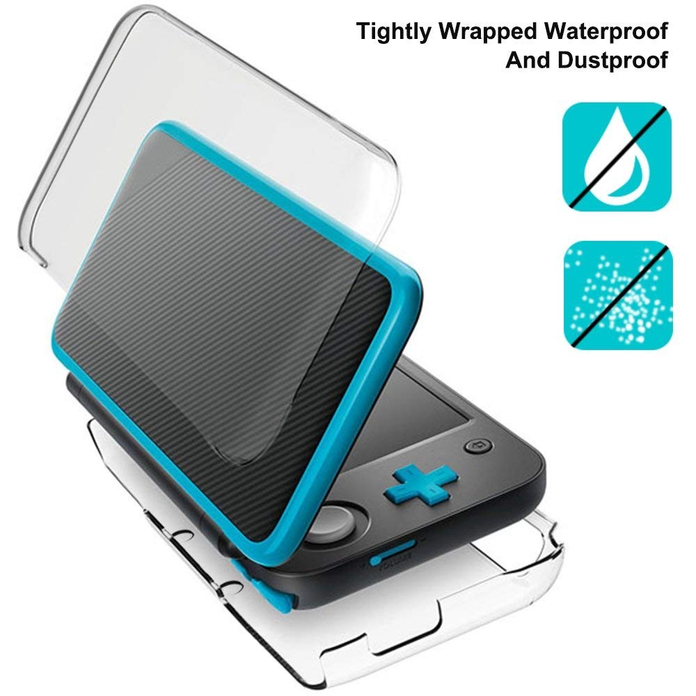 Hard Case Compatible New 2DS XL with 2 Packs Screen Protector, Anti-Scratch Cry