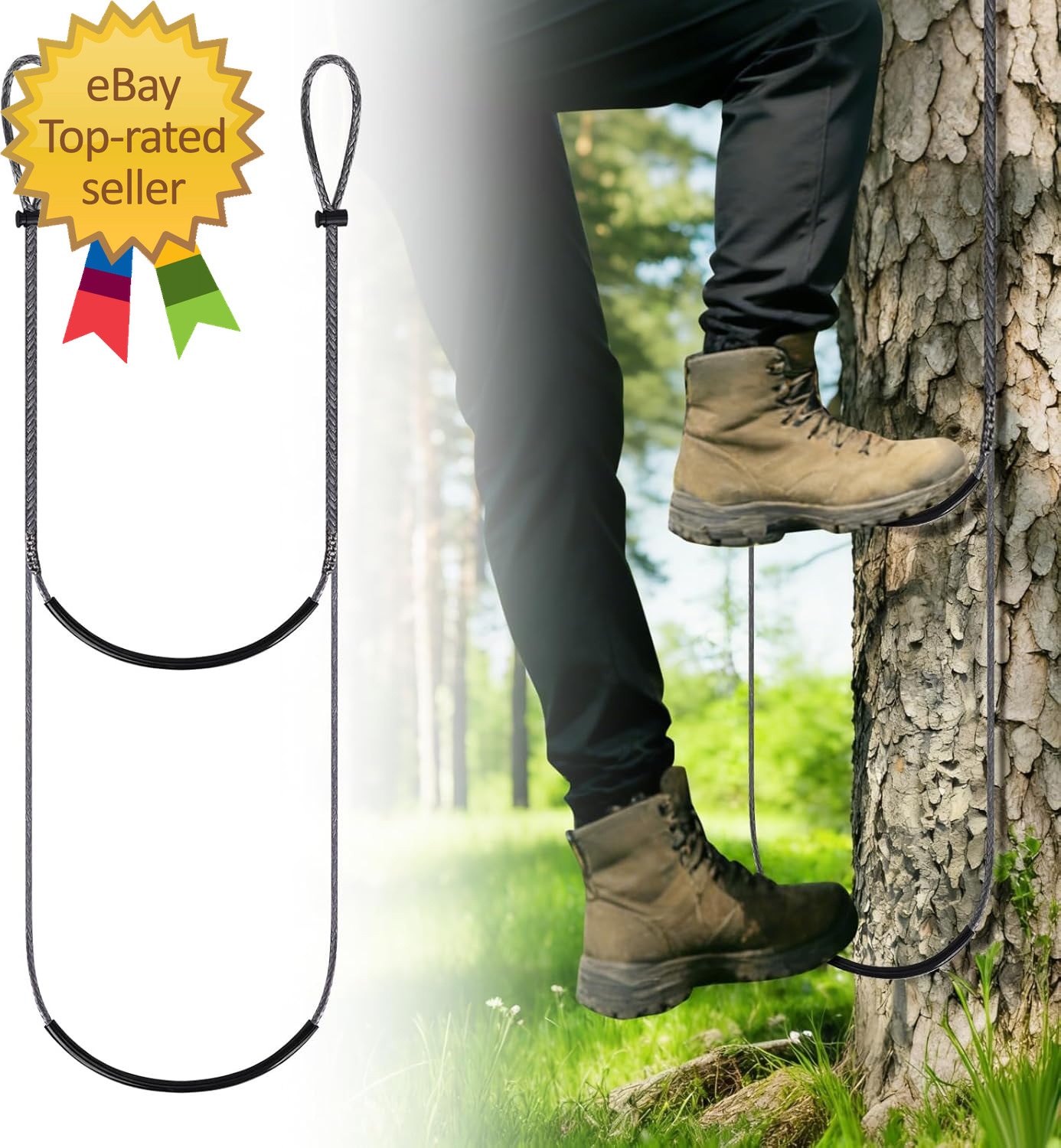 2Step Lightweight Rope for Climbing Sticks and Saddle Hunting Only 80G-Loads