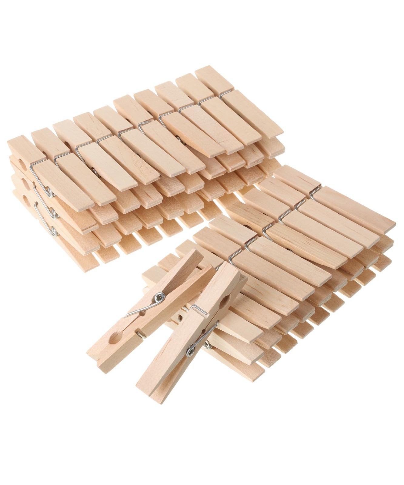 Mr. Pen- Wooden Clothes Pins, Large Natural Wood, 50 2.9 inch, 50 pcs, Wood