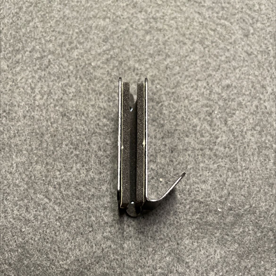 Left Hand Glass Door Finger Pull Flat Black