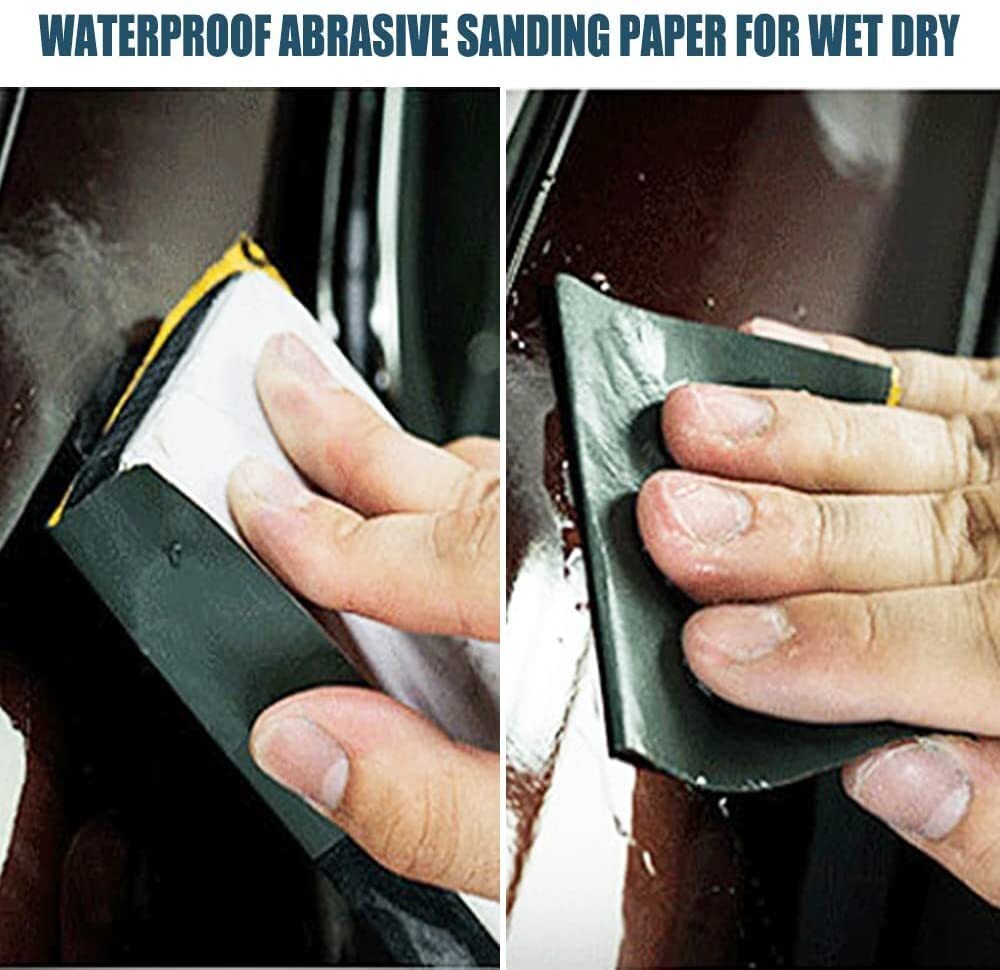 100Pcs 9 x 11" Wet Dry Sandpaper 120Grit Silicon Carbide Abrasive Sanding Sheets