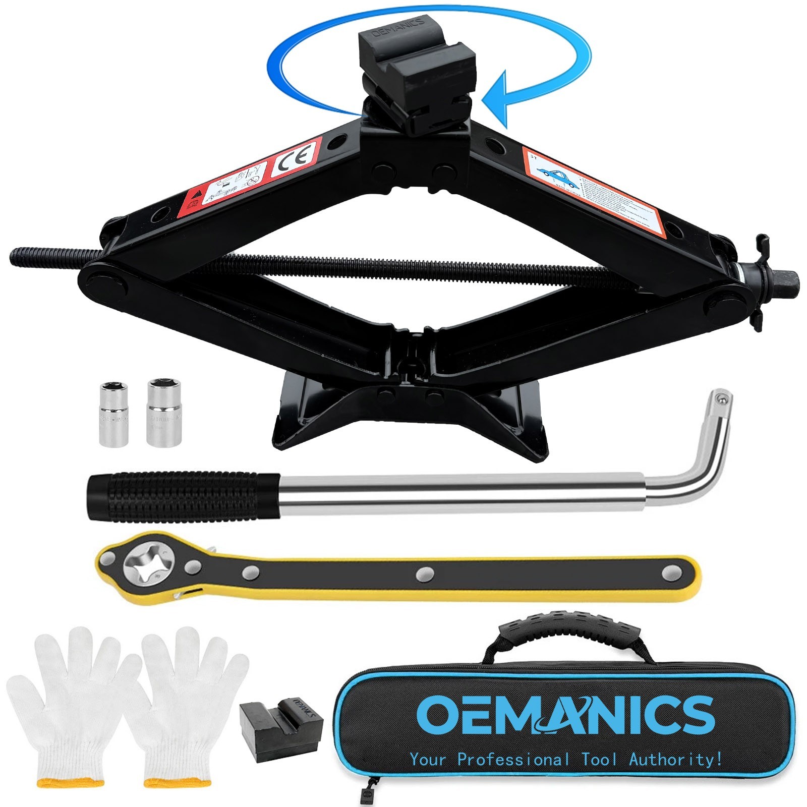 FITS LEXUS UX250H, UX 250H 3TON SCISSOR JACK ASSEMBLY WITH HANDLE & LUG WRENCH