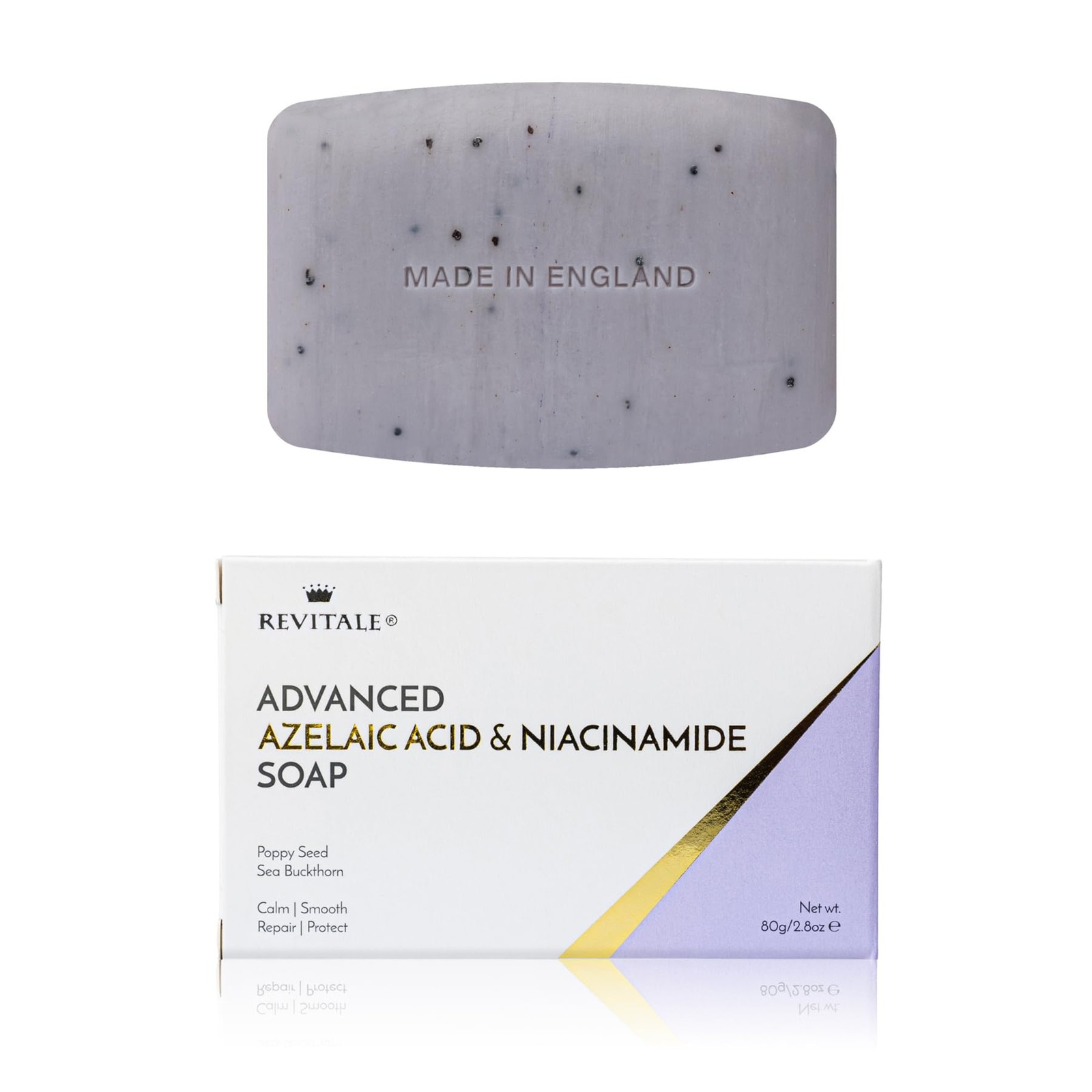 REVITALE Advanced Azelaic Acid & Niacinamide Soap – Calming Cleansing Bar for Sm