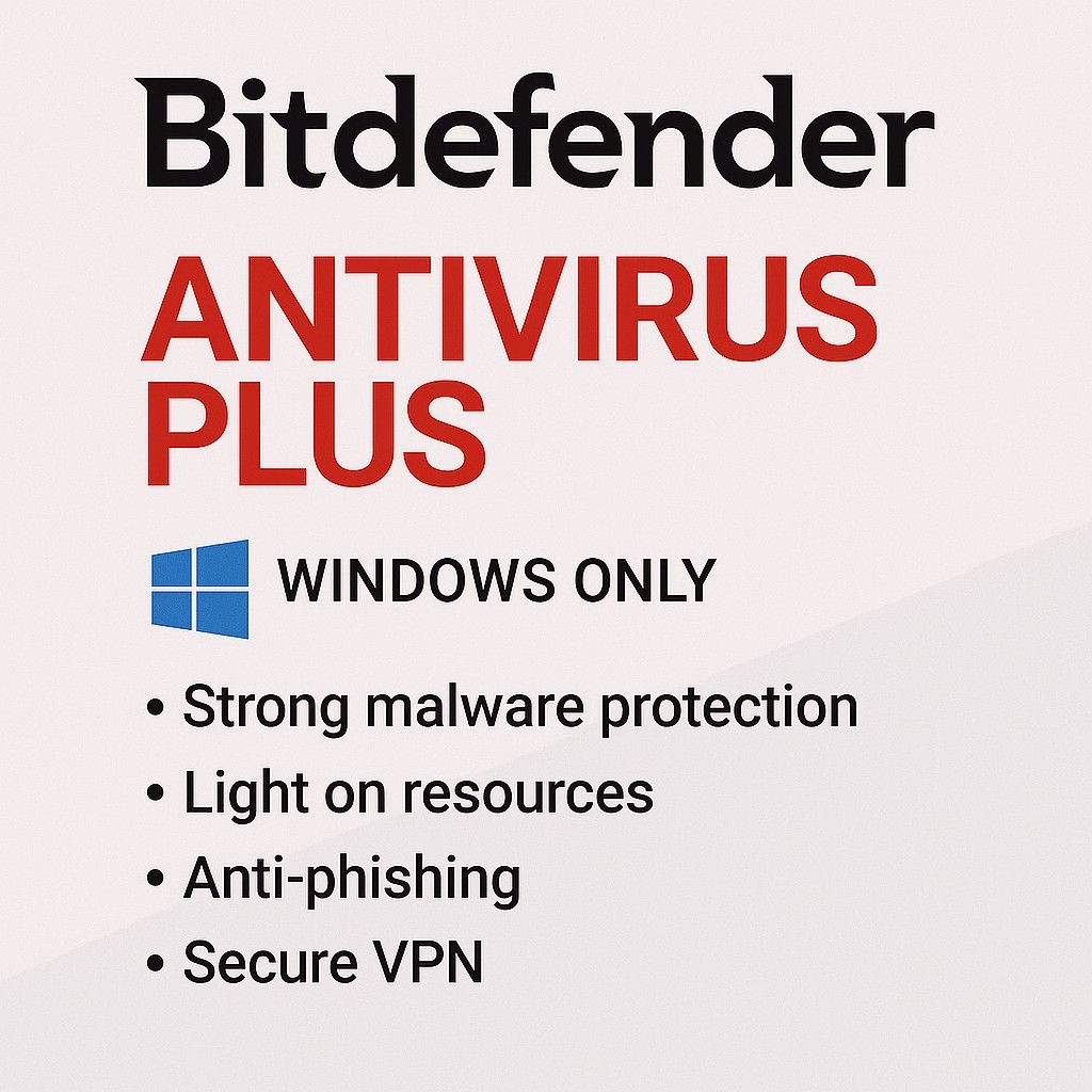 Bitdefender Antivirus - 3 Year 10 WINDOWS Devices + Daily VPN