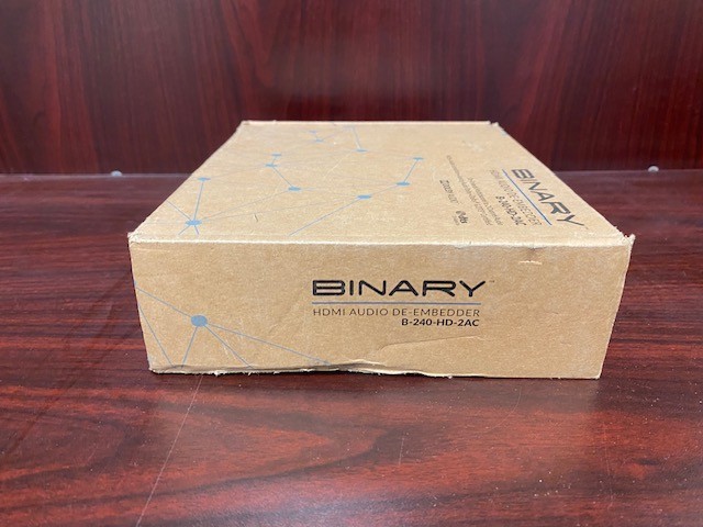 Binary B-240-HD-2AC 240 Series HDMI Audio De-Embedder NEW Open Box
