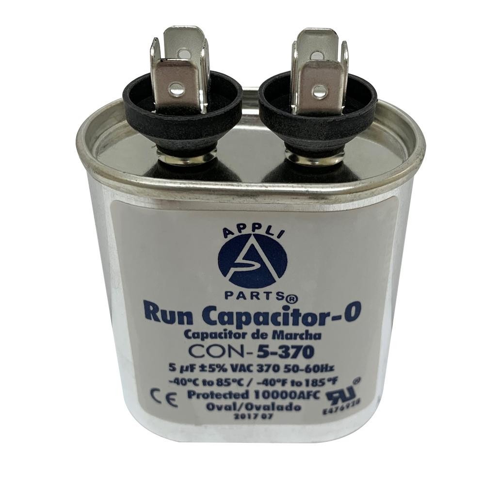 Appli Parts Run Capacitor for ac 5 Mfd uF (microfarads) 370VAC CBB65 Oval Univer