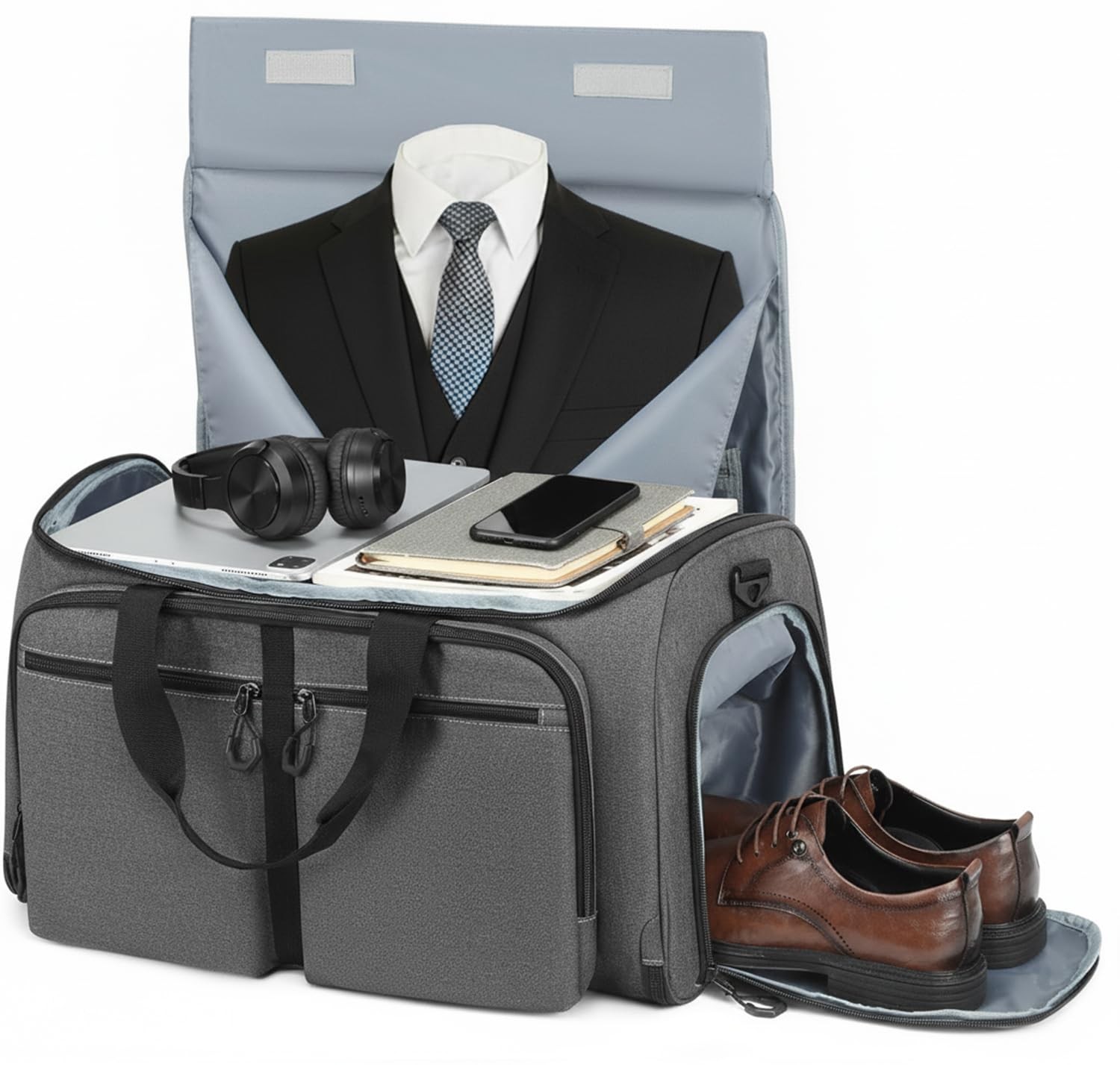 Convertible Garment Duffle Bags for Travel, Garment Bag with Shoe & Laptop Co...