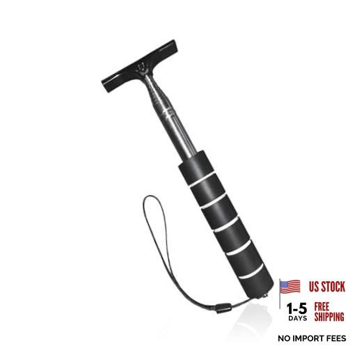 Dickno Car Side Mirror Squeegee, 35.6'' Retractable Rearview Mirror Black