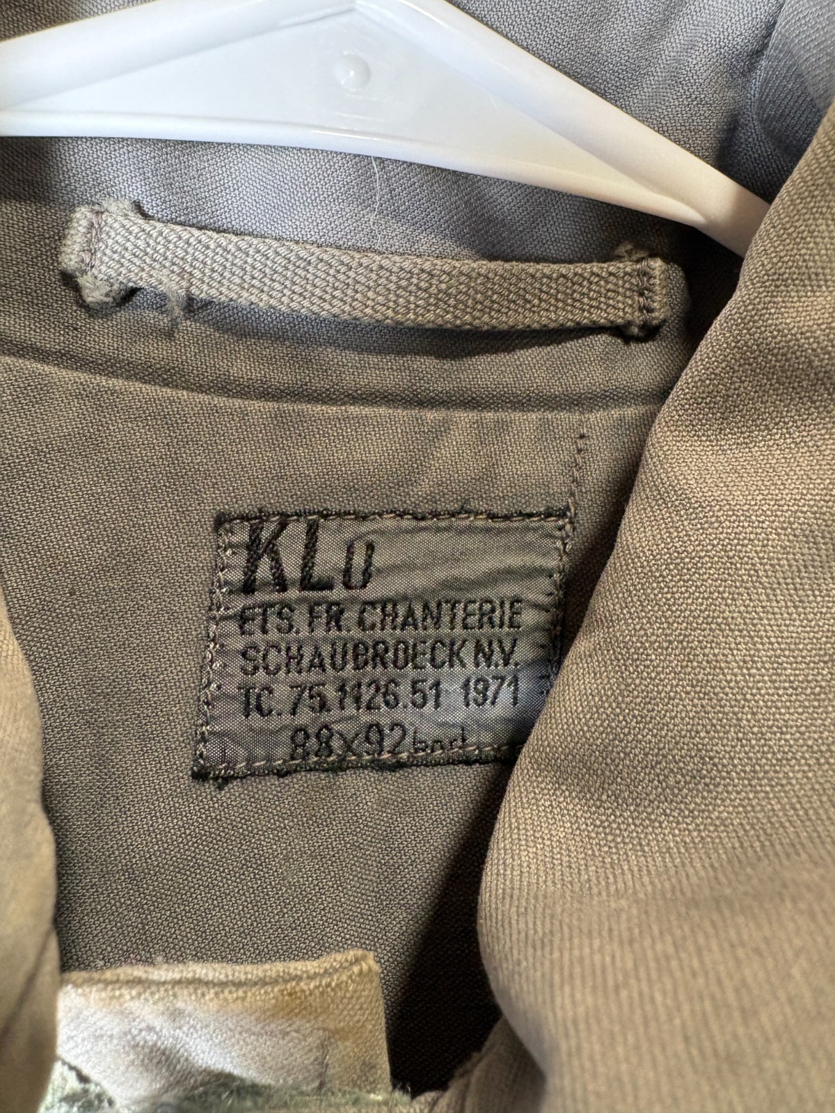 1971 KLu / Air Force Grey Hooded Parka Jacket