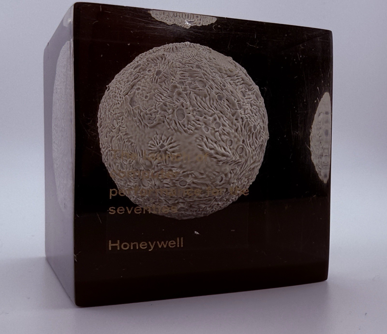 1970’s Honeywell Lunar / Moon Computer Advertising Lucite