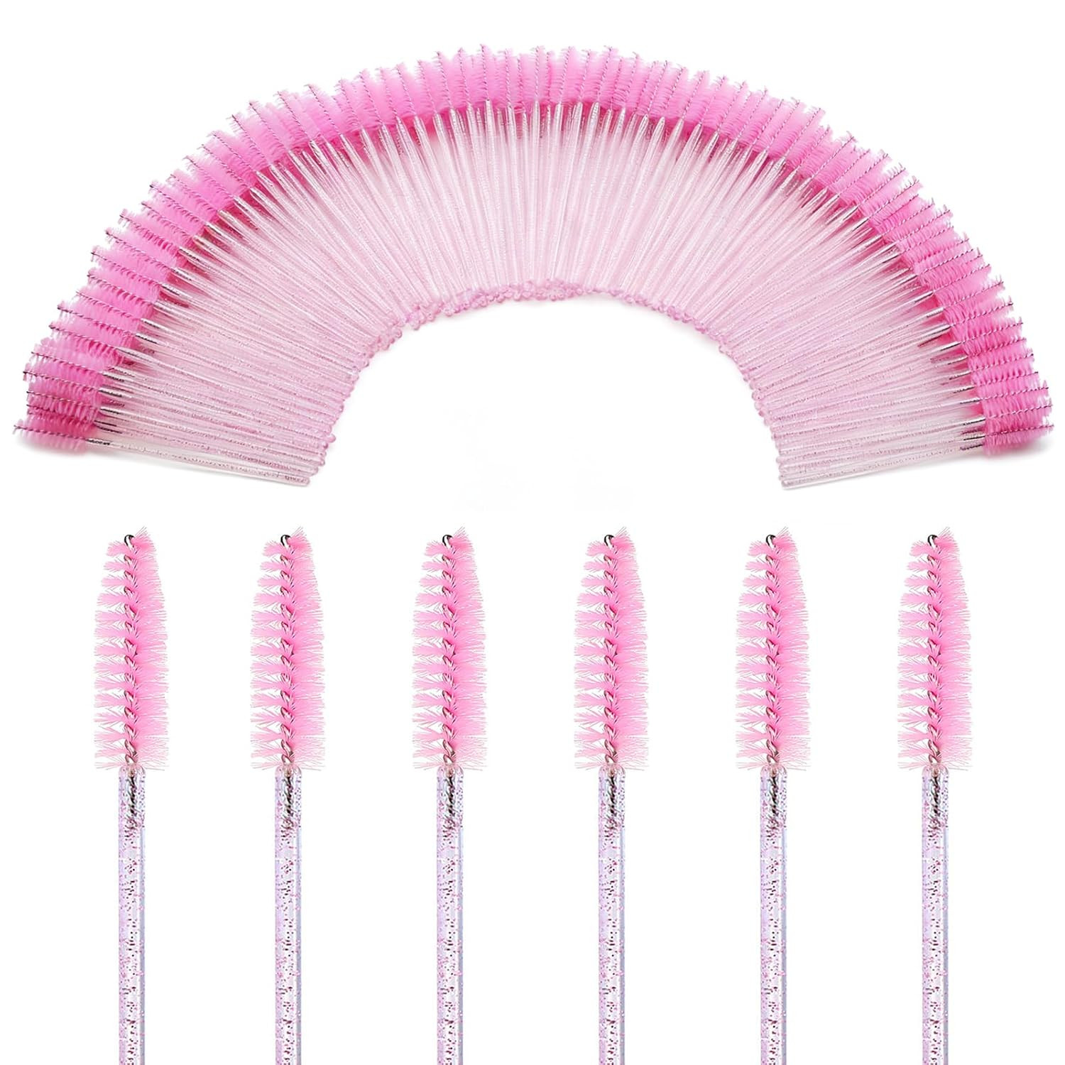 300 PCS Disposable Mascara Brushes Crystal Eyelash Brushes Mascara Wands Applica