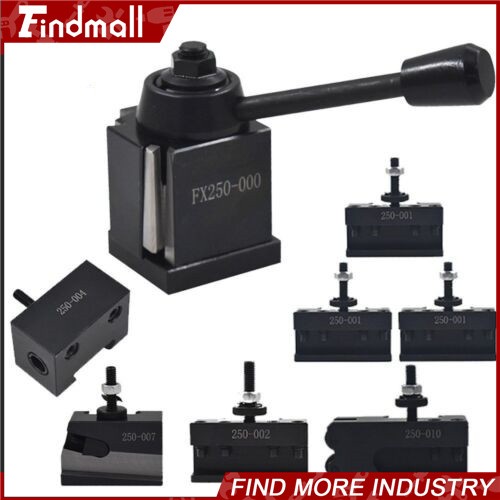 OXA Wedge Type Tool Post Set 250-000 For Mini Lathe 8" and Two Extra 250-001