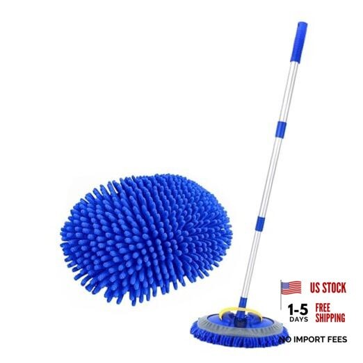 41" Car Cleaning Brush with Telescopic Handle Aluminum Alloy Long Rod,
