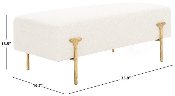 Safavieh JESSA BOUCLE BENCH, Reduced Price 2172782969 SFV9537A