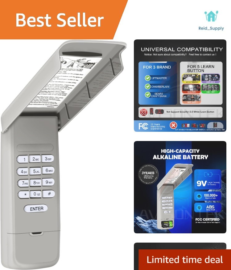 Chamberlain 940EV-P2 Wireless Universal Garage Door Keypad - Secure Access