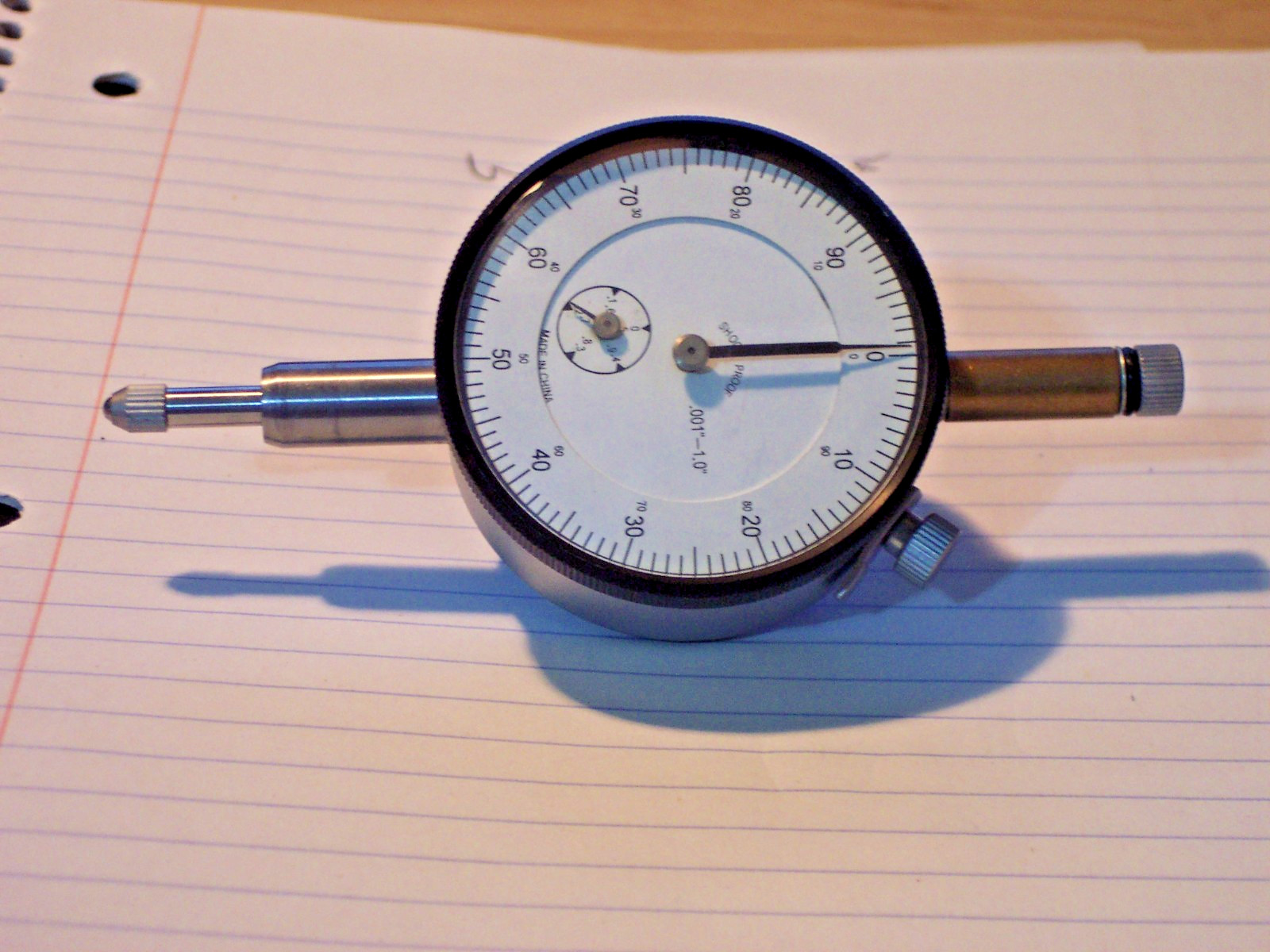 Shock Proof .001"-1.0" Dial Gauge Indicator